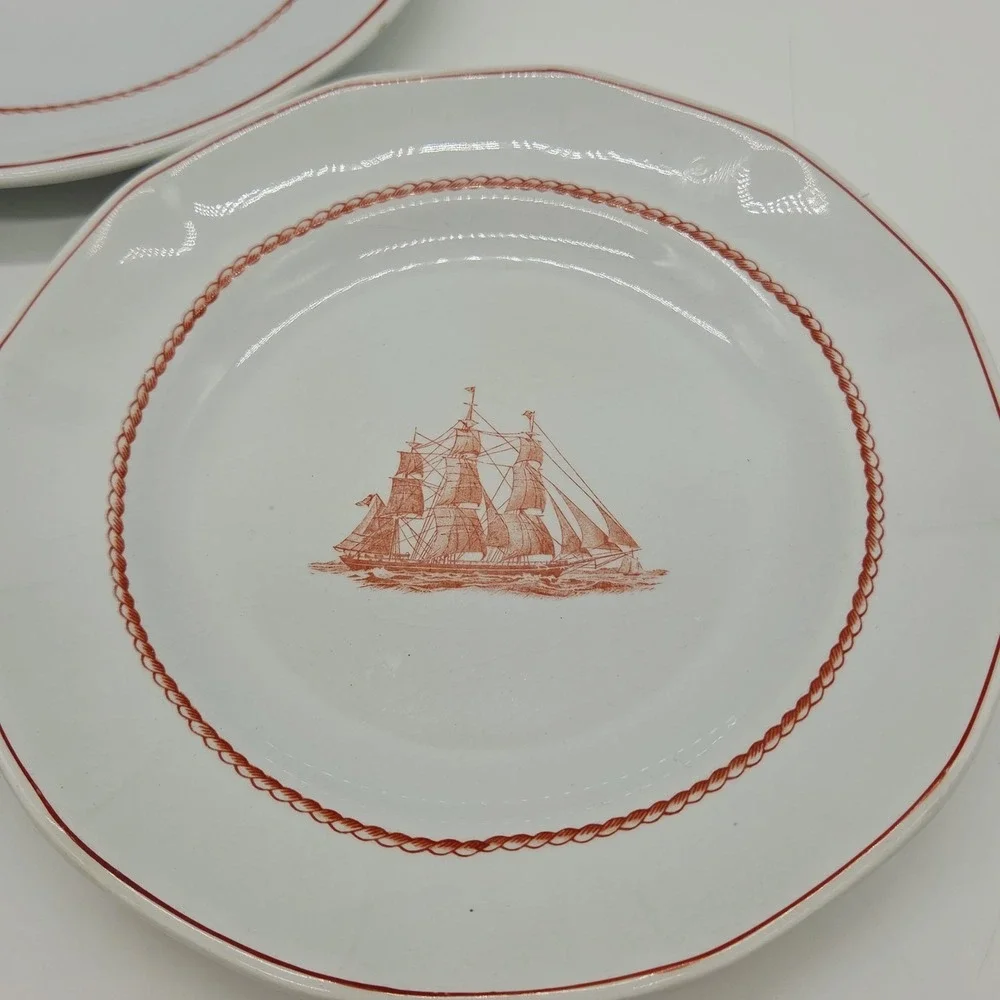 3x Wedgwood Flying Cloud Georgetown Collection Rust 6